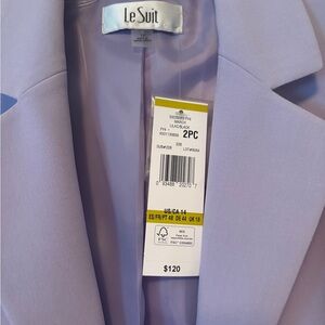 Le Suit Light Purple Blazer and Black Pants pantsuit